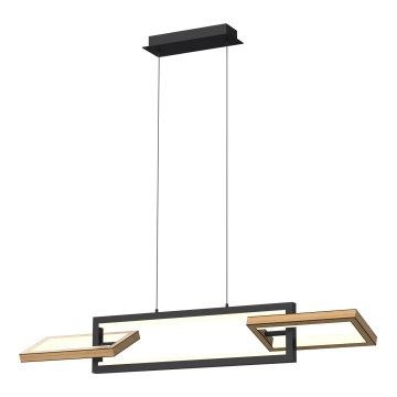 Wofi 7022-306- Candelabro suspenso LED com regulação MATERA LED/30W/230V preto/castanho