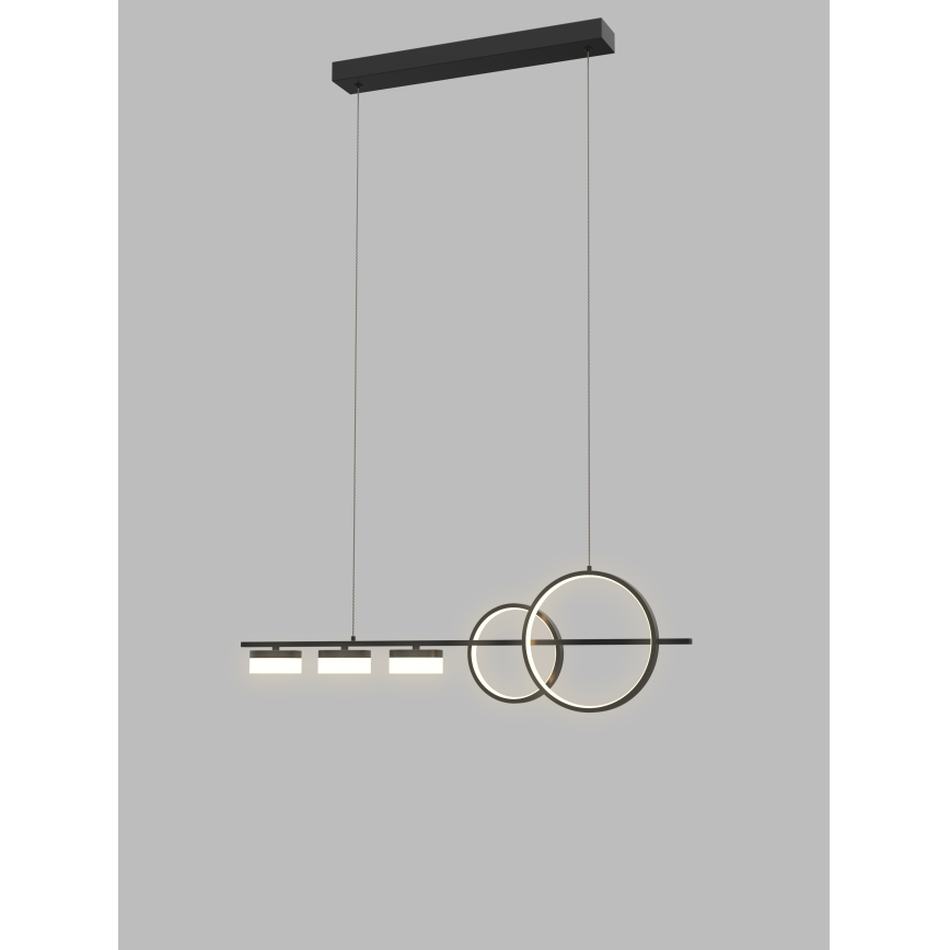 Wofi 7030-502 - Candelabro suspenso LED com regulação MESSINA LED/40W/230V preto