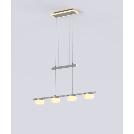 Wofi 7054-503 - Candelabro suspenso LED com regulação JESSE LED/21W/230V cromado mate