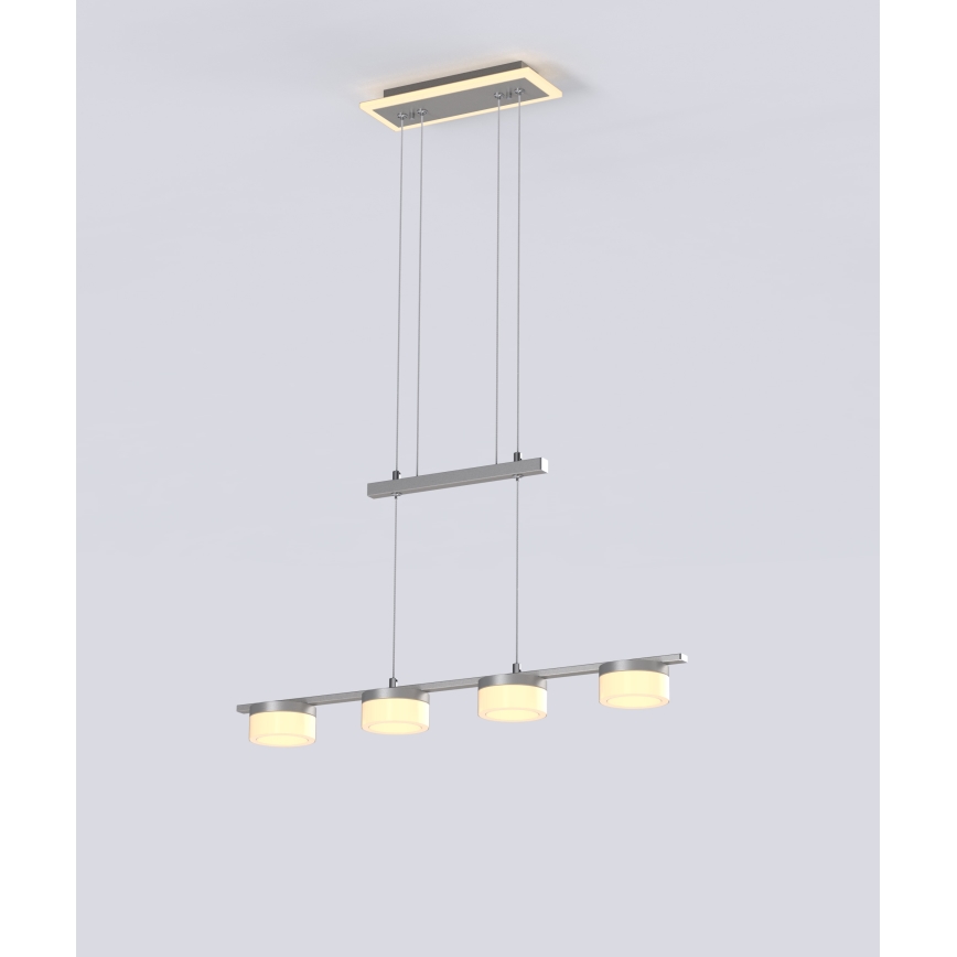 Wofi 7054-503 - Candelabro suspenso LED com regulação JESSE LED/21W/230V cromado mate