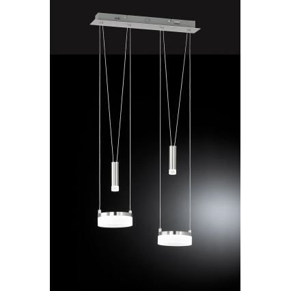 Wofi 7263.04.54.6000 - Candelabro suspenso LED com regulação JETTE 2xLED/7,5W/230V + 2xLED/1W