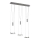 Wofi 7263.06.54.6000 - Lustre LED regulável em cabo JETTE 3xLED/7,5W/230V + 3xLED/1W