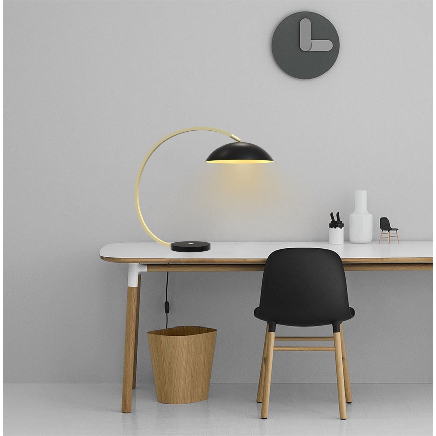 Wofi 8001-104 - LED Candeeiro de mesa táctil com regulação ROSCOFF LED/10,5W/230V preto/dourada