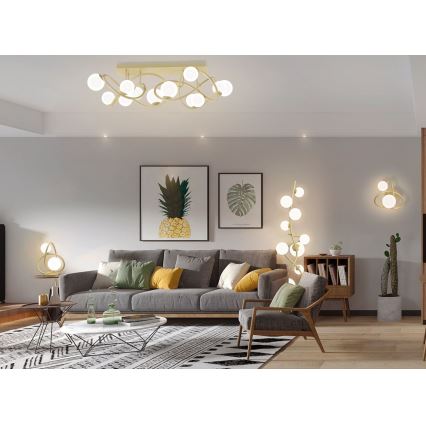 Wofi 8014-201 - Candeeiro de mesa LED NANCY 2xG9/3,5W/230V dourada/branco