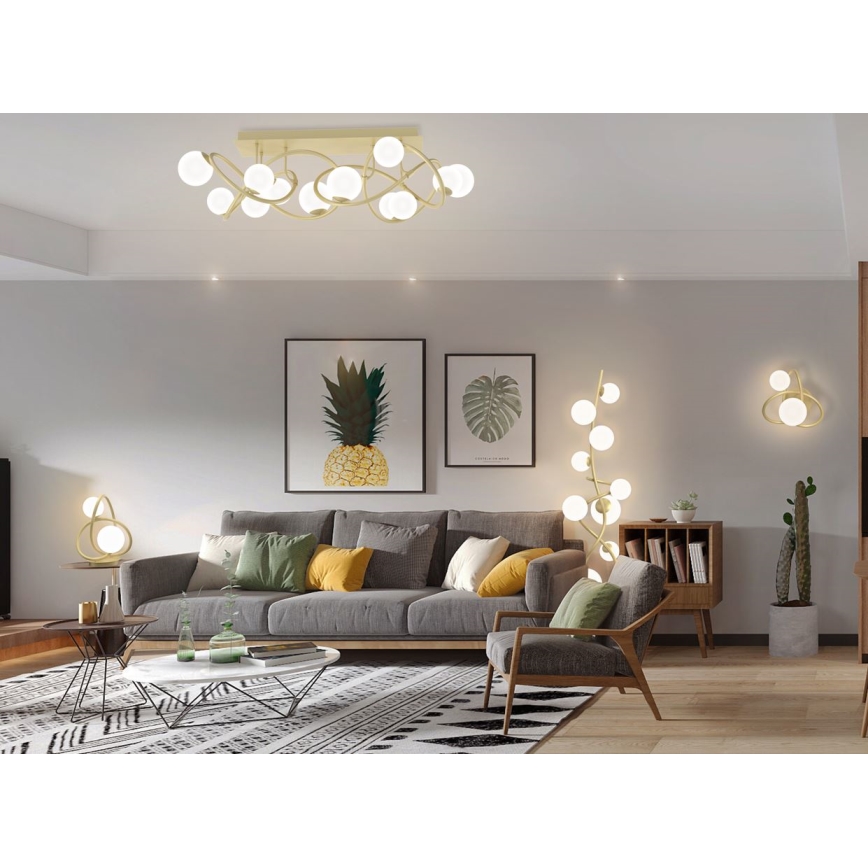 Wofi 8014-201 - Candeeiro de mesa LED NANCY 2xG9/3,5W/230V dourada/branco