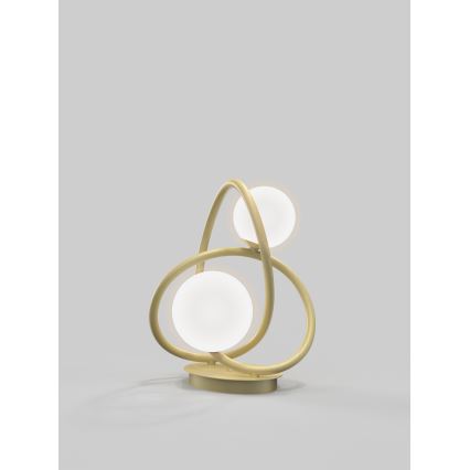 Wofi 8014-201 - Candeeiro de mesa LED NANCY 2xG9/3,5W/230V dourada/branco
