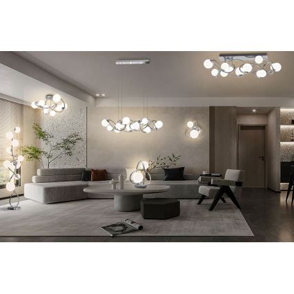 Wofi 8014-207 - Candeeiro de mesa LED NANCY 2xG9/3,5W/230V cromado brilhante