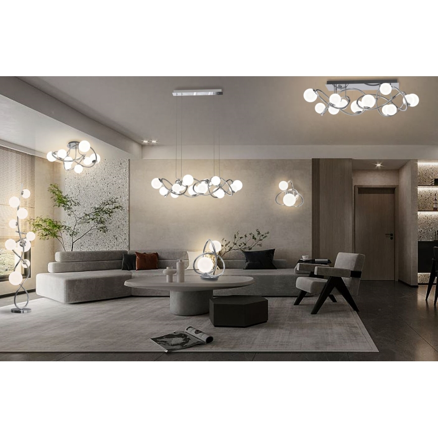 Wofi 8014-207 - Candeeiro de mesa LED NANCY 2xG9/3,5W/230V cromado brilhante