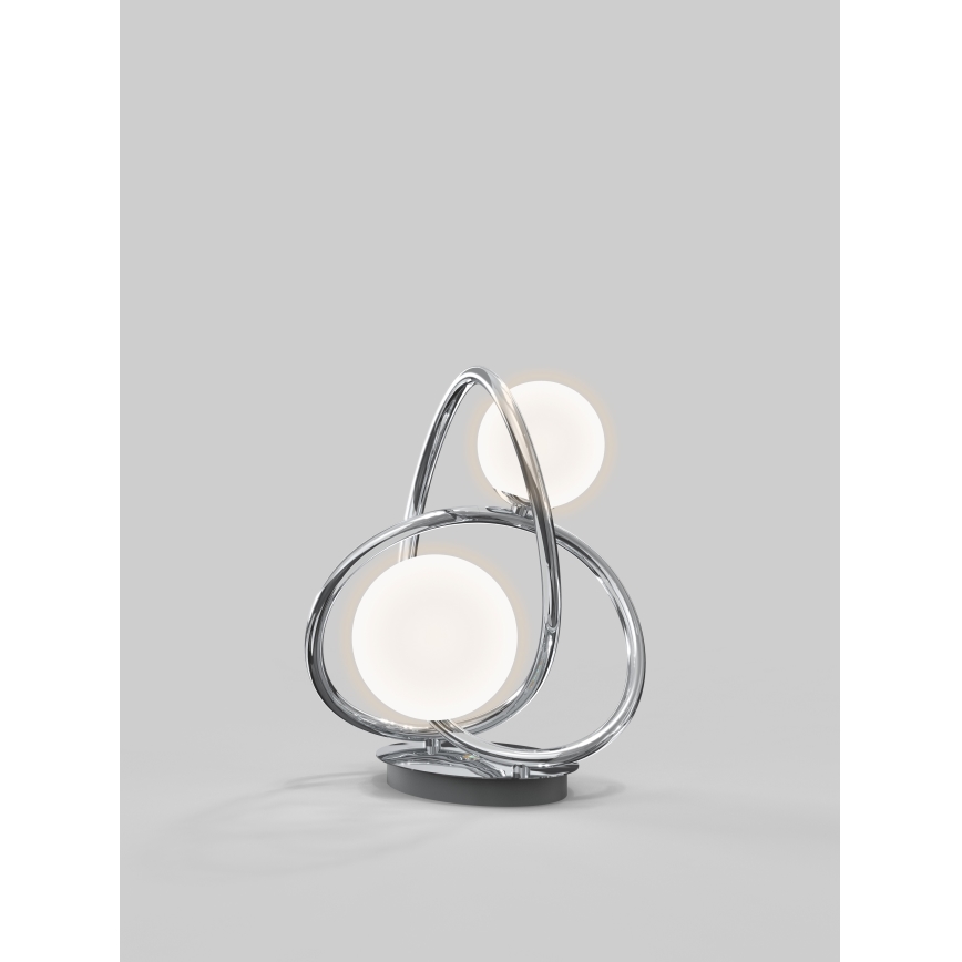 Wofi 8014-207 - Candeeiro de mesa LED NANCY 2xG9/3,5W/230V cromado brilhante
