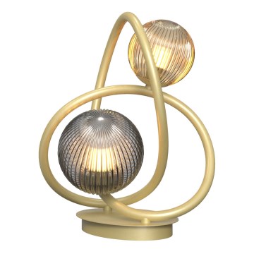 Wofi 8015-204 - Candeeiro de mesa LED METZ 2xG9/3,5W/230V dourada/cinzento