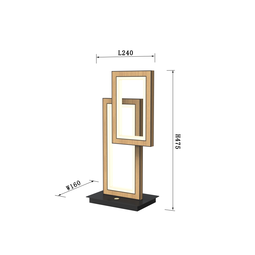 Wofi 8023-206 - Lâmpada de mesa LED tátil regulável PESCARA LED/21W/230V