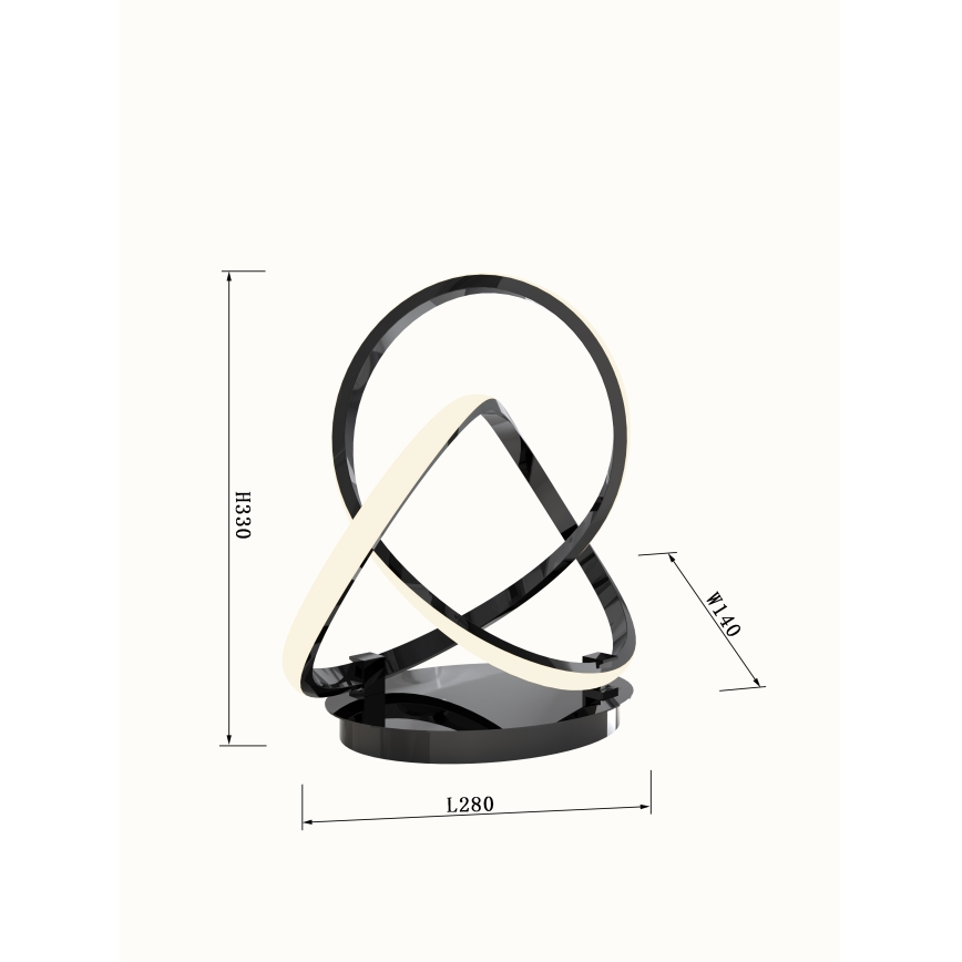 Wofi 8134-105 - LED Candeeiro de mesa táctil com regulação INDIGO LED/10,5W/230V preto/cromado brilhante