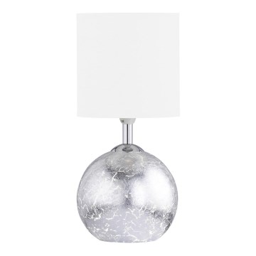 Wofi 8149.02.70.6006 - Candeeiro de mesa CARMEN 1xE14/40W/230V + 1xG9/10W prateado