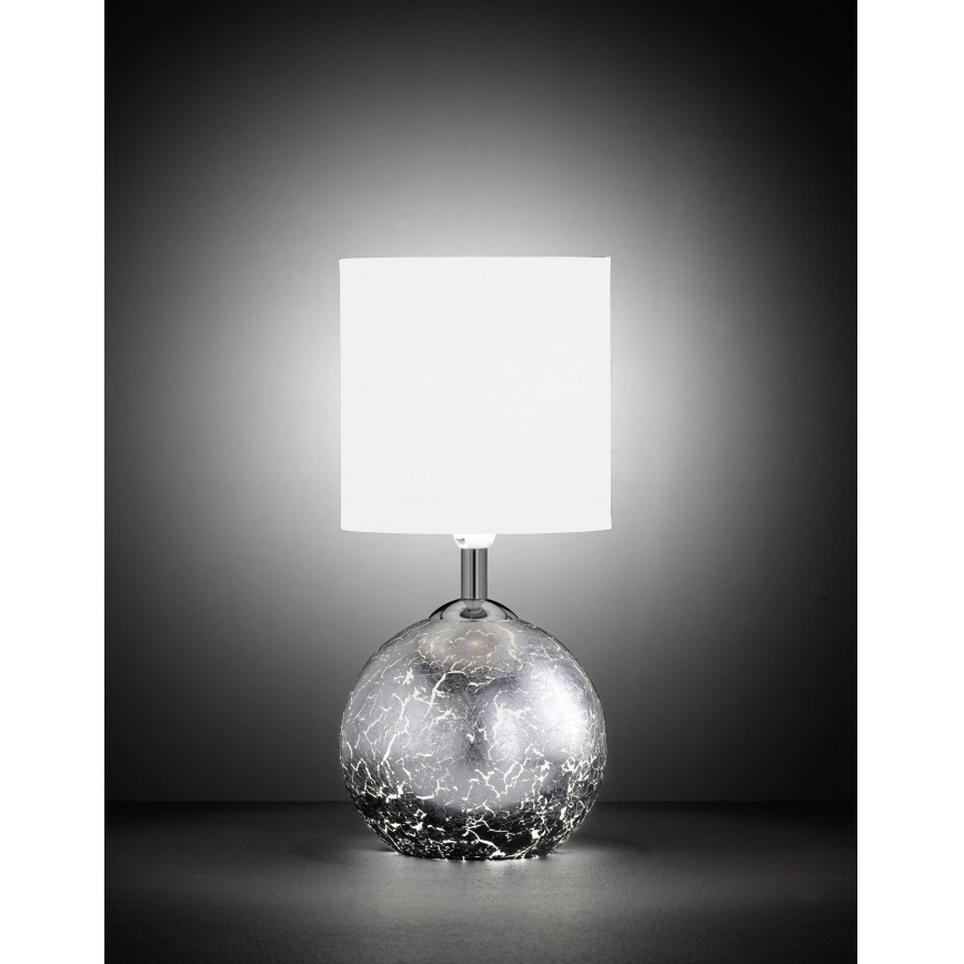 Wofi 8149.02.70.6006 - Candeeiro de mesa CARMEN 1xE14/40W/230V + 1xG9/10W prateado