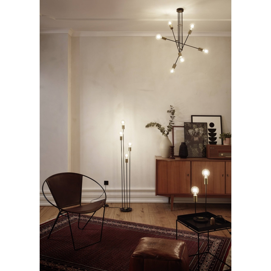 Wofi 8255.02.10.8000 - Candeeiro de mesa YORK 2xE27/60W/230V