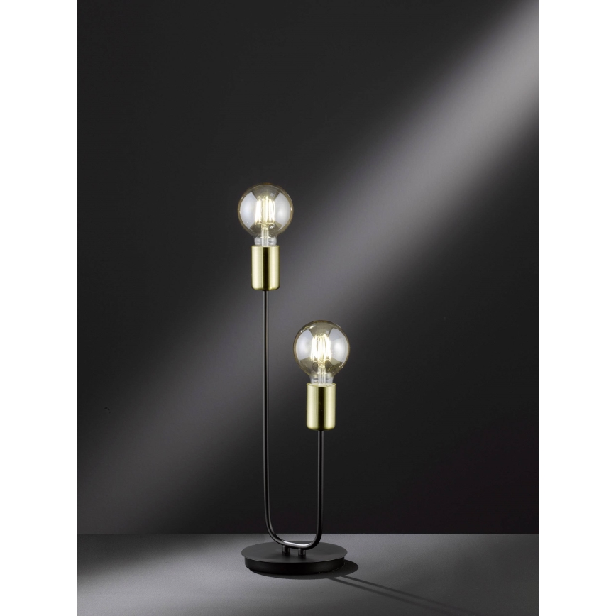 Wofi 8255.02.10.8000 - Candeeiro de mesa YORK 2xE27/60W/230V