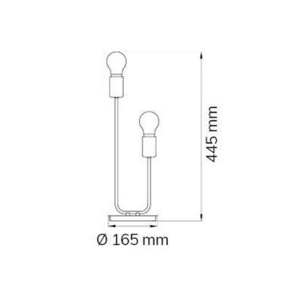 Wofi 8255.02.10.8000 - Candeeiro de mesa YORK 2xE27/60W/230V