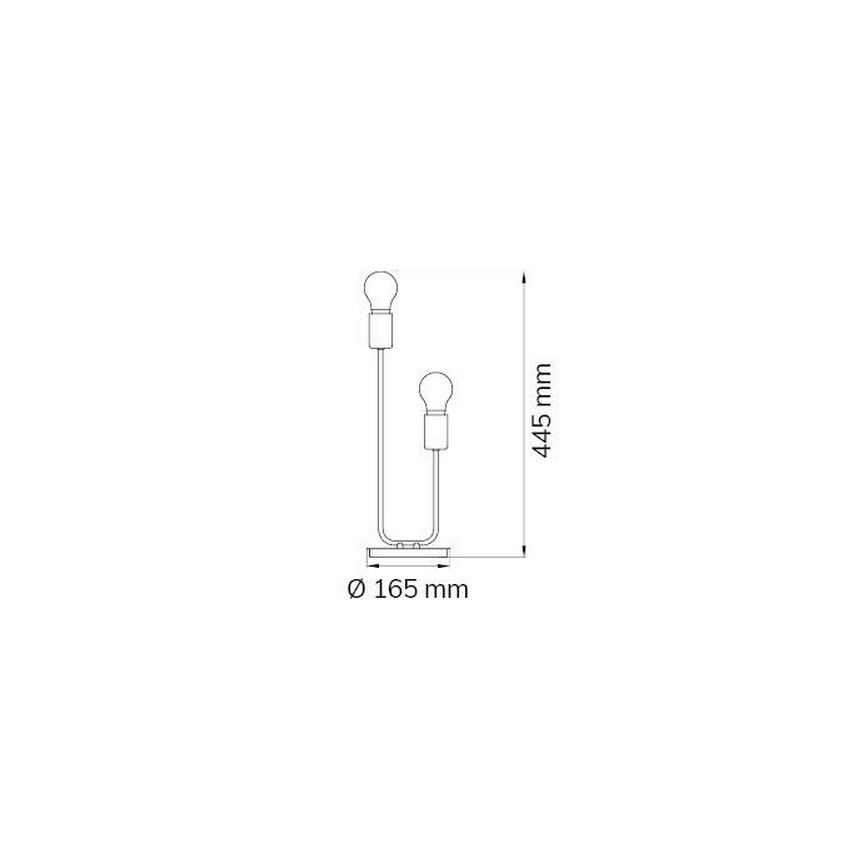 Wofi 8255.02.10.8000 - Candeeiro de mesa YORK 2xE27/60W/230V