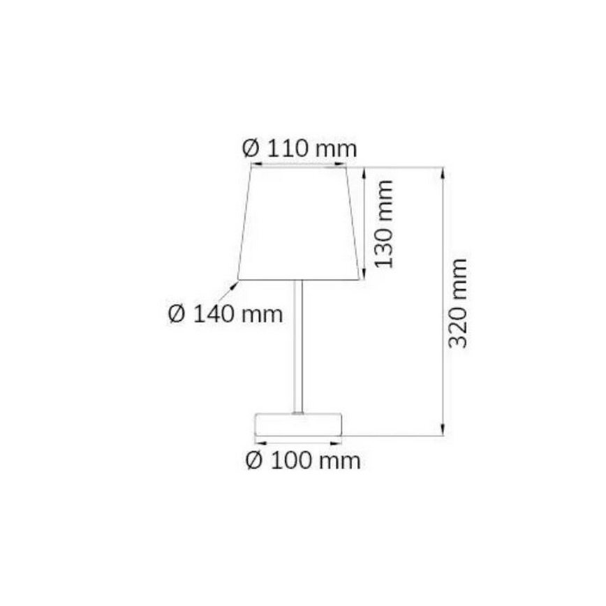 Wofi 8324.01.50.0000 - Candeeiro de mesa CESENA 1xE14/42W/230V cinzento