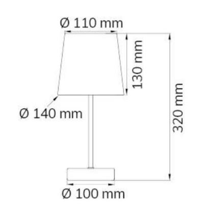 Wofi 8324.01.94.8000 - Candeeiro de mesa CESENA 1xE14/42W/230V rosa