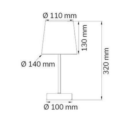 Wofi 832401060000 - Candeeiro de mesa CESENA 1xE14/42W/230V branco