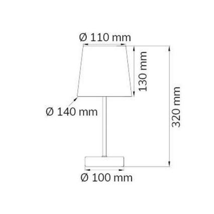 Wofi 832401178000 - Candeeiro de mesa CESENA 1xE14/42W/230V verde