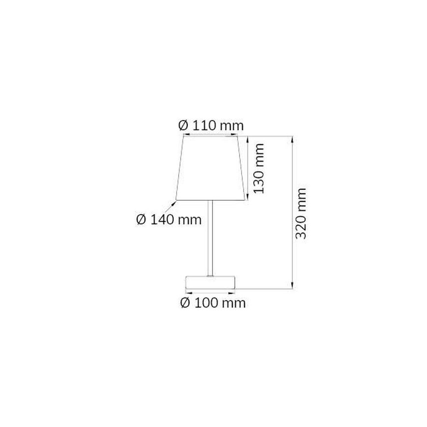Wofi 832401178000 - Candeeiro de mesa CESENA 1xE14/42W/230V verde