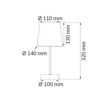Wofi 832401949000 - Candeeiro de mesa CESENA 1xE14/42W/230V rosa