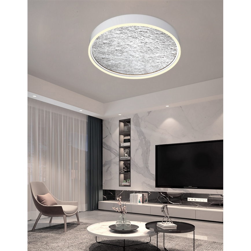 Wofi 9002-103L - Iluminação de teto LED com regulação BORDEAUX LED/60W/230V prateado