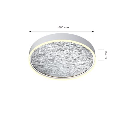Wofi 9002-103L - Iluminação de teto LED com regulação BORDEAUX LED/60W/230V prateado