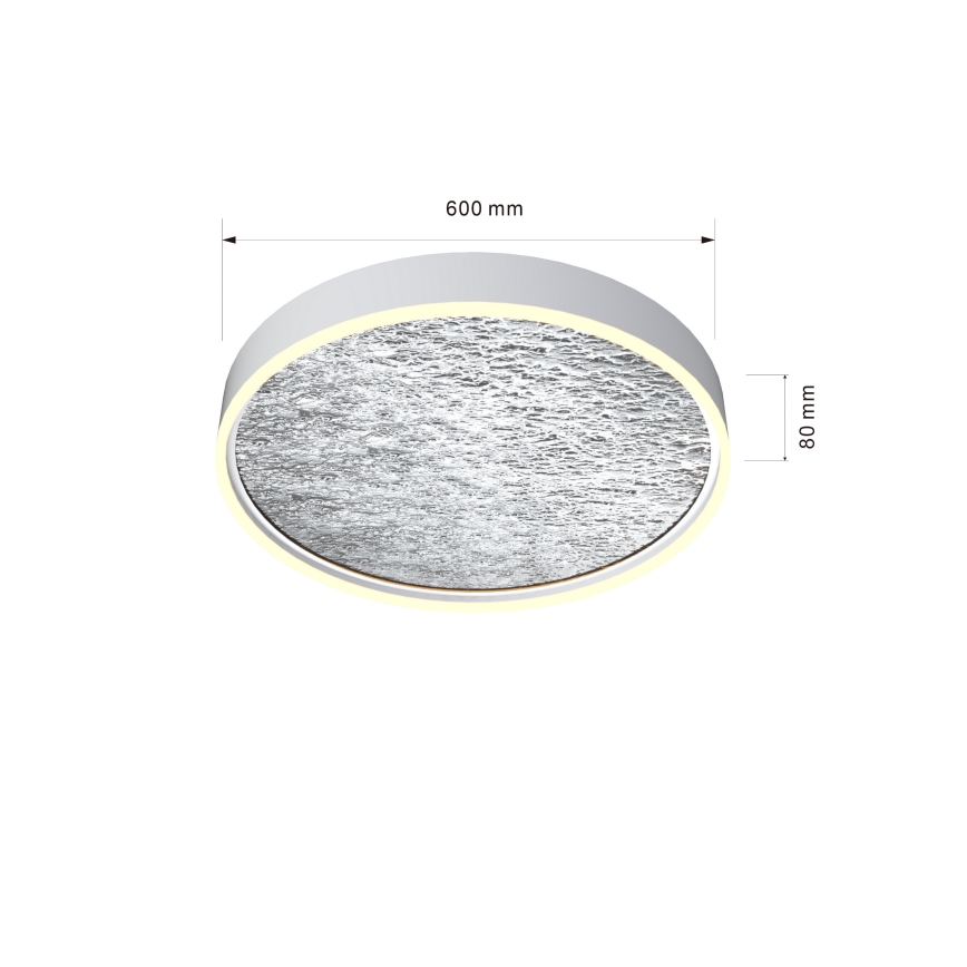 Wofi 9002-103L - Iluminação de teto LED com regulação BORDEAUX LED/60W/230V prateado