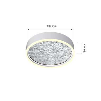 Wofi 9002-103M - Iluminação de teto LED com regulação BORDEAUX LED/37W/230V prateado