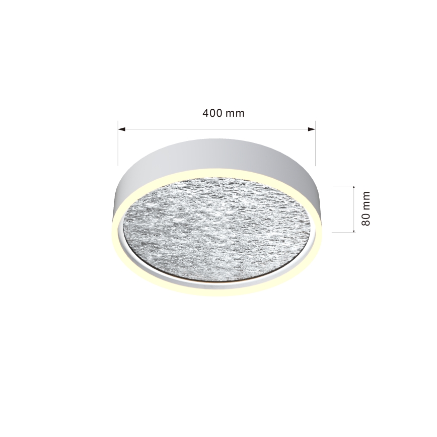 Wofi 9002-103M - Iluminação de teto LED com regulação BORDEAUX LED/37W/230V prateado