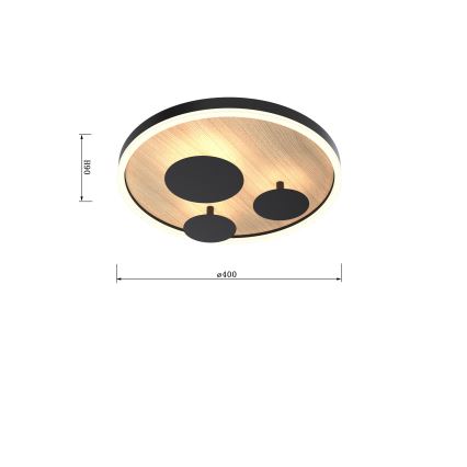 Wofi 9013-306S - Luminária de teto LED regulável REIMS LED/26W/230V