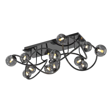 Wofi 9014-1205 - Candeeiro  integrado LED NANCY 12xG9/3,5W/230V preto/cromado brilhante