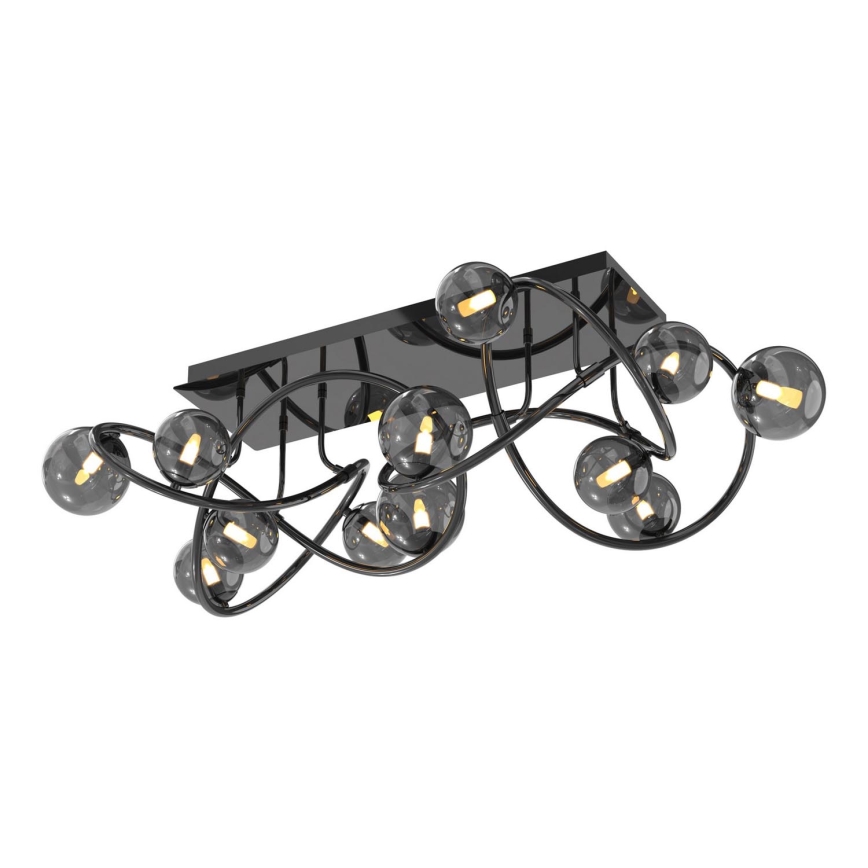 Wofi 9014-1205 - Candeeiro  integrado LED NANCY 12xG9/3,5W/230V preto/cromado brilhante