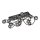 Wofi 9014-1205 - Candeeiro  integrado LED NANCY 12xG9/3,5W/230V preto/cromado brilhante
