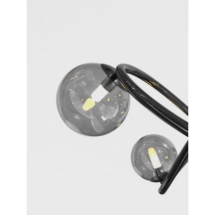Wofi 9014-1205 - Candeeiro  integrado LED NANCY 12xG9/3,5W/230V preto/cromado brilhante