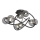 Wofi 9014-805 - Candeeiro  integrado LED NANCY 8xG9/3,5W/230V preto/cromado brilhante