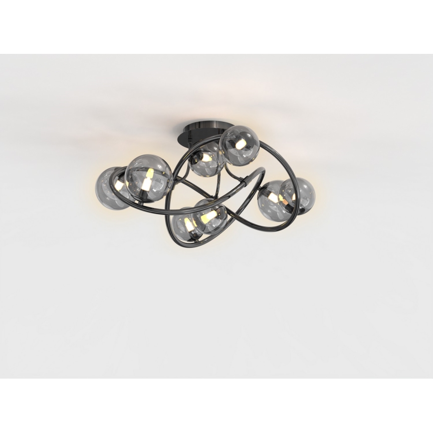 Wofi 9014-805 - Candeeiro  integrado LED NANCY 8xG9/3,5W/230V preto/cromado brilhante