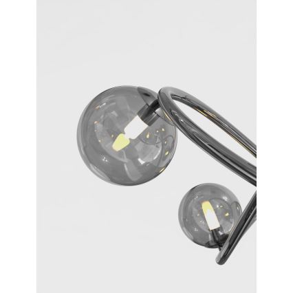 Wofi 9014-805 - Candeeiro  integrado LED NANCY 8xG9/3,5W/230V preto/cromado brilhante