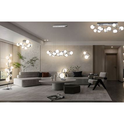 Wofi 9014-807 - Candelabro integrado LED NANCY 8xG9/3,5W/230V cromado brilhante