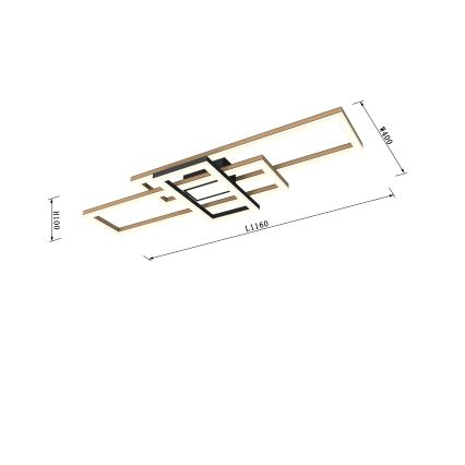 Wofi 9022-306L - Luminária de teto LED dimmerizável MATERA LED/57W/230V