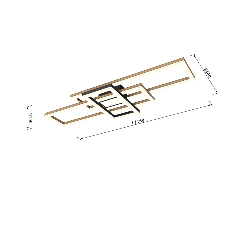 Wofi 9022-306L - Luminária de teto LED dimmerizável MATERA LED/57W/230V
