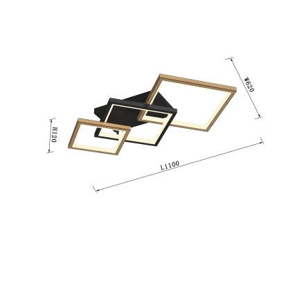 Wofi 9022-306M - Luminária de teto LED dimmerizável MATERA LED/37W/230V