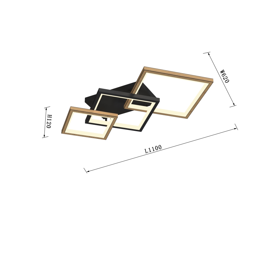 Wofi 9022-306M - Luminária de teto LED dimmerizável MATERA LED/37W/230V