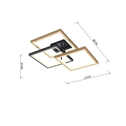 Wofi 9022-306S - Iluminação de teto LED com regulação MATERA LED/40W/230V