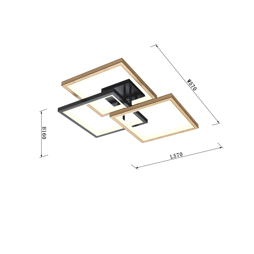 Wofi 9022-306S - Iluminação de teto LED com regulação MATERA LED/40W/230V