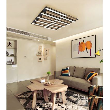 Wofi 9031-1006 - Iluminação de teto LED com regulação PALERMO LED/40W/230V árvore da borracha