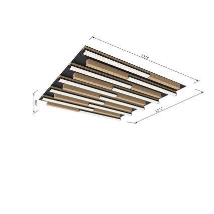 Wofi 9031-1006 - Iluminação de teto LED com regulação PALERMO LED/40W/230V árvore da borracha